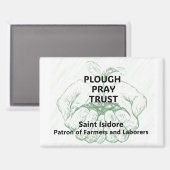 "Plough Pray Trust" Saint Isidore Magnet (Vorderseite/Rückseite)