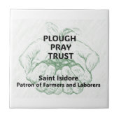 "Plough Pray Trust" Saint Isidore Magnet Fliese (Vorderseite)