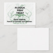 "Plough Pray Trust" Saint Isidore Reminder Card Terminkarte (Vorne/Hinten)