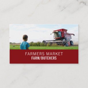 Plougher in Field, Bauer & Butcher Business Card Visitenkarte
