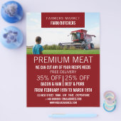 Plougher in Field, Bauer & Butcher Werbung Flyer (Einzeln)