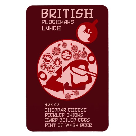 Ploughmans Pub Mittagessen Magnet (Vertikal)