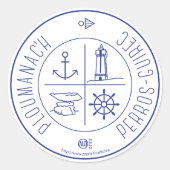 Ploumanach Perros-Guirec Runder Aufkleber (Vorderseite)