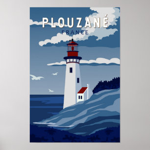 Plouzane France Reisen Vintag Art Poster