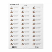 Plover and Seashells Return Address Label (Vorne)