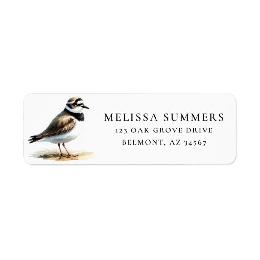 Plover Return Address Label (Vorne)