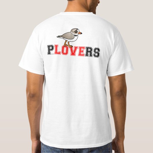 Plovers-Liebe (Design auf der Rückseite) T - Shirt (Rückseite)