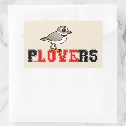 Plovers Liebe Rechteckiger Aufkleber (Tasche)