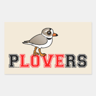 Plovers Liebe Rechteckiger Aufkleber