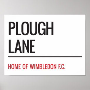 Plow Lane Stadium Street Sign Poster