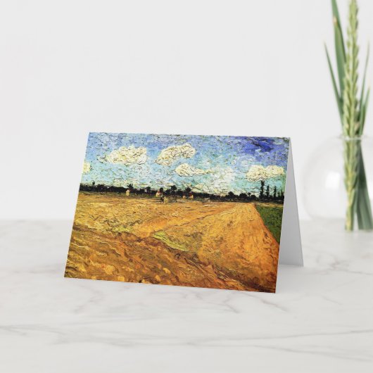 Plowed Field (die Furrows) von Vincent van Gogh Karte (Vorderseite)