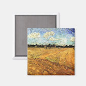 Plowed Field (die Furrows) von Vincent van Gogh Magnet (Vorderseite/Rückseite)
