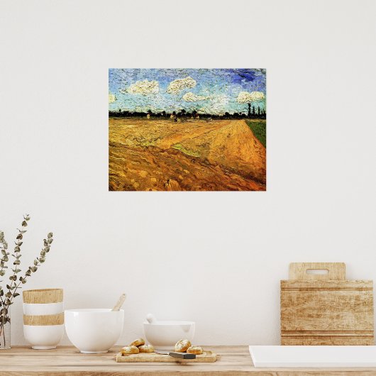 Plowed Field (die Furrows) von Vincent van Gogh Poster (Küche)