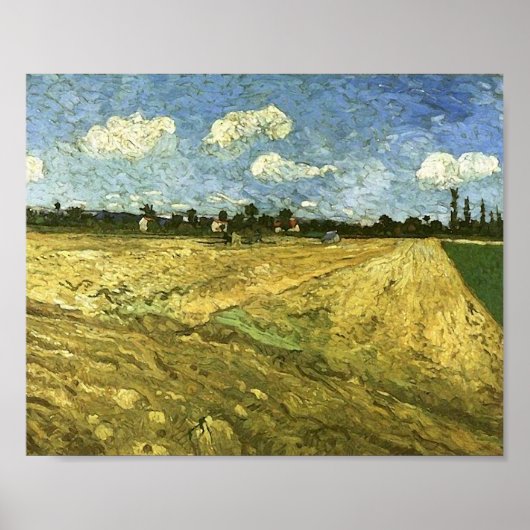 Plowed Field, Van Gogh Fine Art Malerei Poster (Vorne)