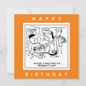 Plowman's Lunch Pub Menu Cartoon Karte (Vorderseite)