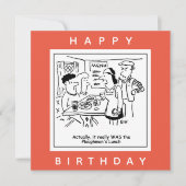 Plowman's Lunch Pub Menu Cartoon Karte (Vorderseite)