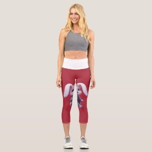 PLP LEPURO - Süßer Krieger-Hasen-König Grafik Stre Capri Leggings