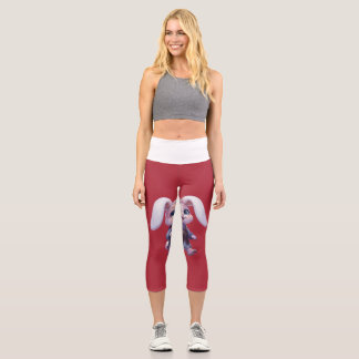 PLP LEPURO - Süßer Krieger-Hasen-König Grafik Stre Capri Leggings