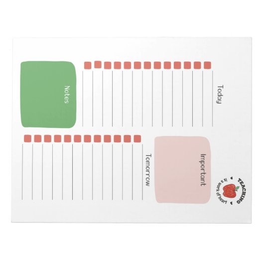 PLR-LehrerIn Notizblock (Vorderseite)