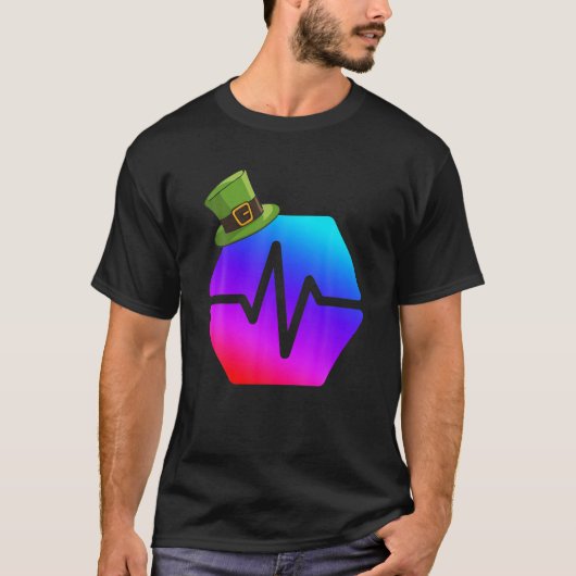 PLS Pulsechain mit St Patrick's Hat für St Patric T-Shirt (Vorderseite)