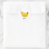 PLU Bananen Runder Aufkleber (Tasche)
