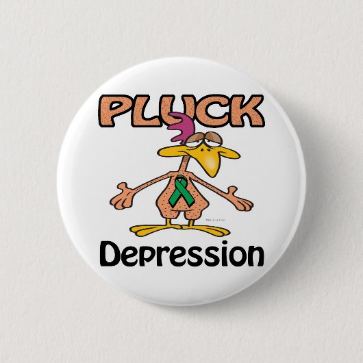 Pluck Depression Awareness Design Button (Vorderseite)