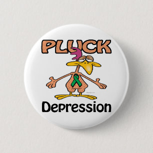 Pluck Depression Awareness Design Button