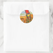 Plucky Chicken Runder Aufkleber (Tasche)