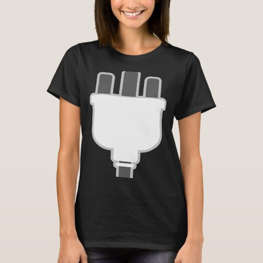 Plug-and-Socket-Halloween-Kostüm T-Shirt (Vorderseite)