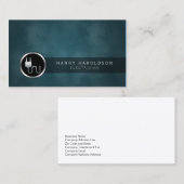 Plug-Icon Dark Grunge Business Card Visitenkarte (Vorne/Hinten)