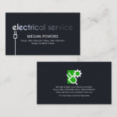 Plug-in-Power verblassen elektrische Signatur Visitenkarte (Vorne/Hinten)