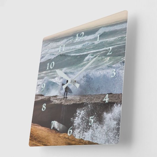 Plug-in-Silver Surfer 2 Quadratische Wanduhr (Winkel)