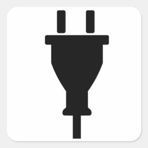 Plug Quadratischer Aufkleber