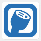 PlugShare-Logo-Aufkleber Quadratischer Aufkleber (Vorderseite)