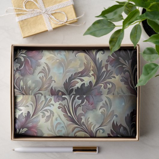 Plum Acanthus Dream Decoupage Seidenpapier (Geschenk)