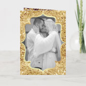 Plum and Gold Glitzer Date Palm Muslim Wedding Einladung (Rückseite)