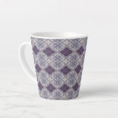 PLUM ARGYLE STRICKEN Latte Tasse (Linke Ecke)