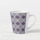 PLUM ARGYLE STRICKEN Latte Tasse (Rechts)