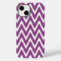 Plum Asian Moods Ikat Chevrons