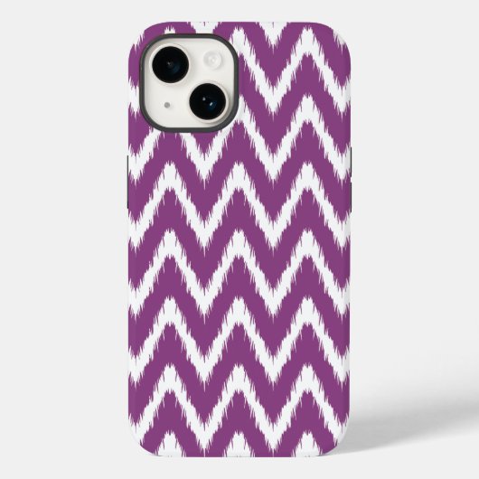 Plum Asian Moods Ikat Chevrons Case-Mate iPhone Hülle (Rückseite)