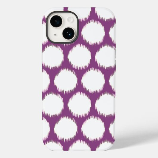 Plum Asian Moods Ikat Dots Case-Mate iPhone Hülle (Rückseite)