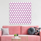 Plum Asian Moods Ikat Dots Leinwanddruck (Insitu (Wohnzimmer))