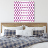 Plum Asian Moods Ikat Dots Leinwanddruck (Insitu (Schlafzimmer))