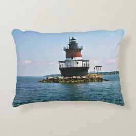 Plum Beach Lighthouse, Rhode Island Accent Pillow Zierkissen