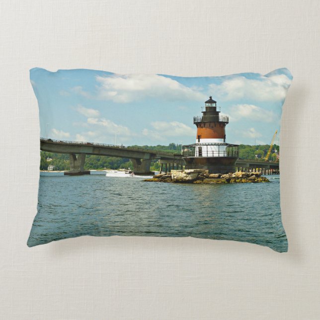 Plum Beach Lighthouse, Rhode Island Accent Pillow Zierkissen (Rückseite)