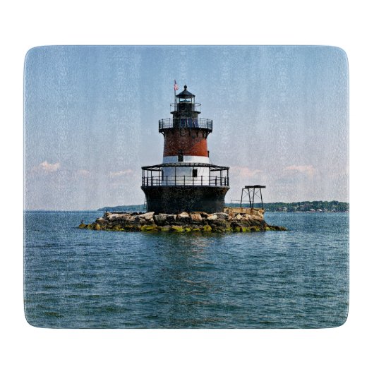 Plum Beach Lighthouse Rhode Island Cutting Board Schneidebrett (Vorderseite)