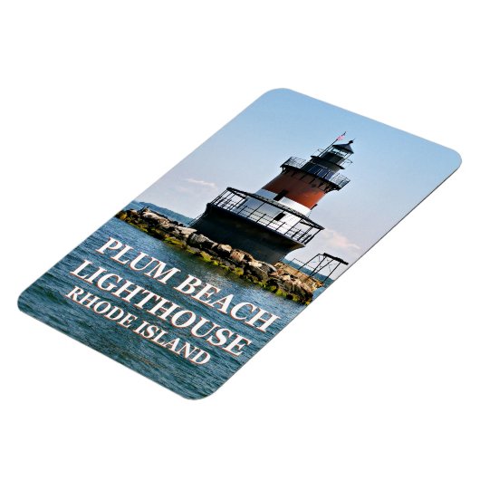 Plum Beach Lighthouse, Rhode Island Foto Magnet (Linke Seite)
