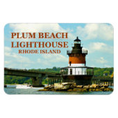 Plum Beach Lighthouse, Rhode Island Foto Magnet (Horizontal)