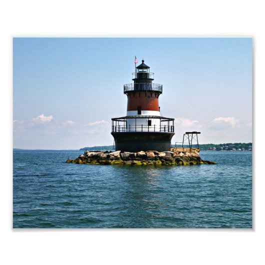 Plum Beach Lighthouse, Rhode Island Foto Print (Vorne)
