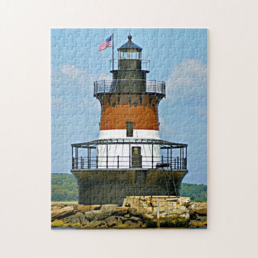 Plum Beach Lighthouse, Rhode Island Jigsaw Puzzle (Vertikal)